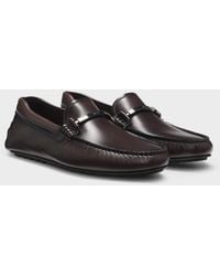 BOSS - Noel Leather Driver Shoes With Branded Hardware - Lyst