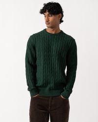 Joules - Cable Knit Crew Neck Jumper - Lyst