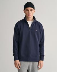 GANT - Regular Fit Shield Logo Half Zip Sweatshirt - Lyst