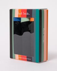 Paul Smith - 3-Pack Trunks With Mixed Colour Signature Logo Waistband - Lyst