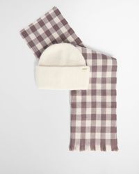 Barbour - Kemora Beanie & Scarf Gift Set - Lyst