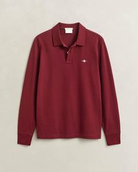 GANT - Regular Fit Long Sleeve Shield Logo Pique Rugger - Lyst