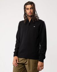 GANT - Superfine Lambswool Half Zip Cardigan - Lyst