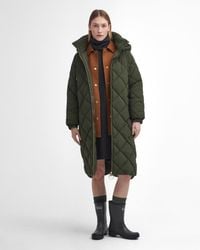 Barbour - Kirkton Long Puffer Jacket - Lyst