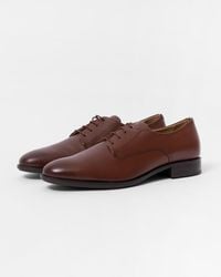 BOSS - Boss Colby Leather Derby Shoes With Embossed Logo Colour: Medium 210 - Lyst