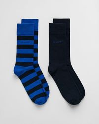 GANT - Barstripe And Solid Socks 2-Pack - Lyst