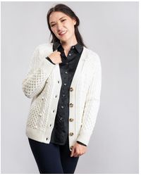 Joules Heritage Cable Cardigan Aidy - White