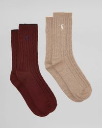Joules - 2 Pack Cable Knit Cotton Blend Socks - Lyst