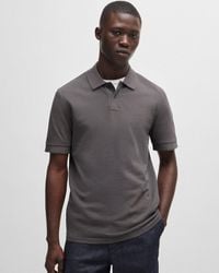 BOSS - Prime Cotton-piqué Polo Shirt With Logo Print - Lyst