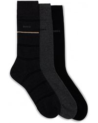 BOSS - 3 Pack Striped Socks Gift Set - Lyst