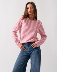 Joules - Harbour Broad Stripe Breton Top - Lyst