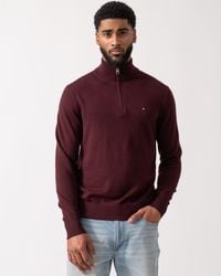 Tommy Hilfiger - Organic Cotton Cashmere Zip-Mock Sweater - Lyst
