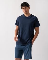 HUGO - Liam Crew Neck T-shirt With Logo Tape - Lyst