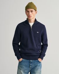 GANT - Casual Cotton Half Zip Jumper - Lyst