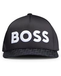 BOSS by HUGO BOSS - Sevile Logo-embroidered Cap With Monogram Jacquard - Lyst