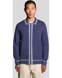 Lyle & Scott - Tipped Knitted Full Zip Jacket - Lyst