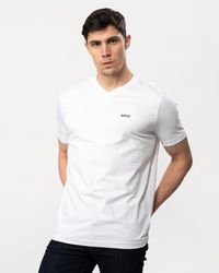 BOSS - Boss Tee V V-Neck T-Shirt 100, Size: L - Lyst