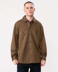 BOSS - Locky 1 Oversized-fit Cotton Twill Overshirt - Lyst