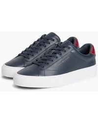 Tommy Hilfiger - Premium Dress Nappa Leather Cupsole Trainers - Lyst