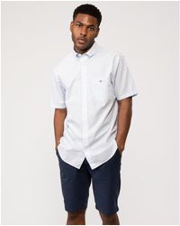 GANT - Regular Fit Short Sleeve Poplin Gingham Shirt - Lyst