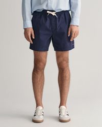GANT - Drawcord Cotton Shorts - Lyst