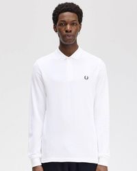 Fred Perry - Long Sleeve Plain Signature Polo Shirt - Lyst