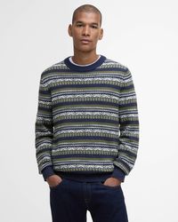 Barbour - Topcliffe Fairisle Crew Neck Sweater - Lyst