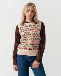 Joules - Cotton Blend Crew Neck Knitted Tank Top - Lyst