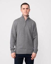 GANT - Casual Cotton Half Zip Jumper - Lyst