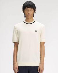 Fred Perry - Crew Neck Pique T-Shirt - Lyst