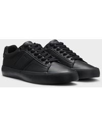 BOSS - Aiden Tenn Faux-Leather Trainers With Plain And Grained Textures - Lyst