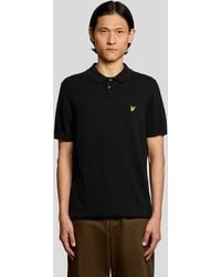 Lyle & Scott - Cotton Knitted Polo Shirt - Lyst
