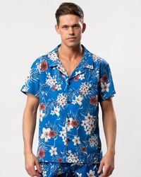 BOSS - Short Sleeve Tropical Print Beach Shirt - Lyst