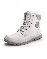 white leather palladium boots