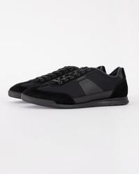 BOSS - Nitan Mixed Material Trainers With Ridged Outsole - Lyst