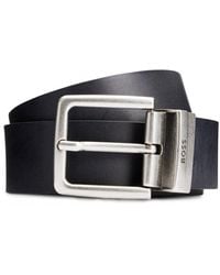 BOSS - Omar-g Reversible Italian Leather Belt With Branded Keeper - Lyst