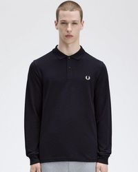 Fred Perry - Long Sleeve Plain Signature Polo Shirt Nos - Lyst