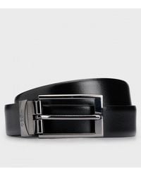 HUGO - Elvio Reversible Leather Belt With Branded Keeper Nos - Lyst