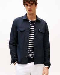 Tommy Hilfiger - Flag Embroidery Twill Shirt Jacket - Lyst