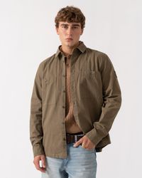 Belstaff - Outpost Shirt Cotton Herringbone - Lyst