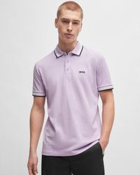 BOSS - Paddy Contrast Polo - Lyst