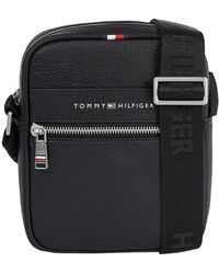 Tommy Hilfiger Casual Pu Mini Zip Reporter Bag - Black