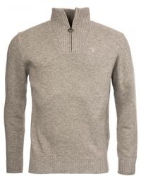 barbour essential half zip jumper