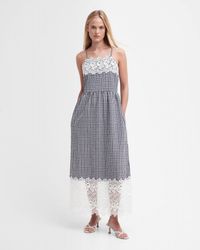 Barbour - Glamis Midi Dress Check - Lyst