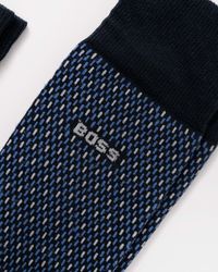 BOSS - 2-Pack Regular Length Combed Cotton-Blend Minipattern Socks - Lyst