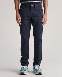 GANT - Slim Fit Twill Chinos - Lyst