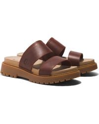 Timberland - Clairemont Way Leather Sliders - Lyst
