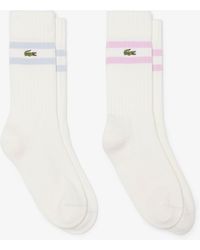 Lacoste - Ribbed Socks - Lyst