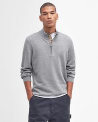 Barbour - Cotton Half Zip Jumper - Lyst