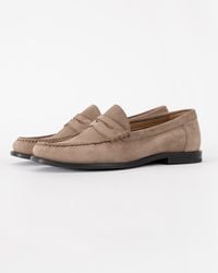BOSS - Tevan Suede Moccasin Shoes - Lyst